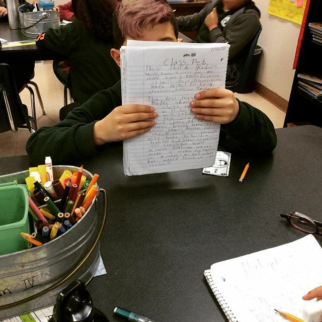 PresidioSchool's tweet photo. A third grader hoping to persuade his teacher to get a class pet 🤓 .
.
.
.
.
.
.
.
.
.
#Presidioschool #elementaryeducation #writersworkshop #persausivewriting #thirdgrade #azmeritprep #teachersofinstagram #teachersofinsta #k12school #charterschool #… https://t.co/qLzkCaCmEL https://t.co/q7VXeiHGDo