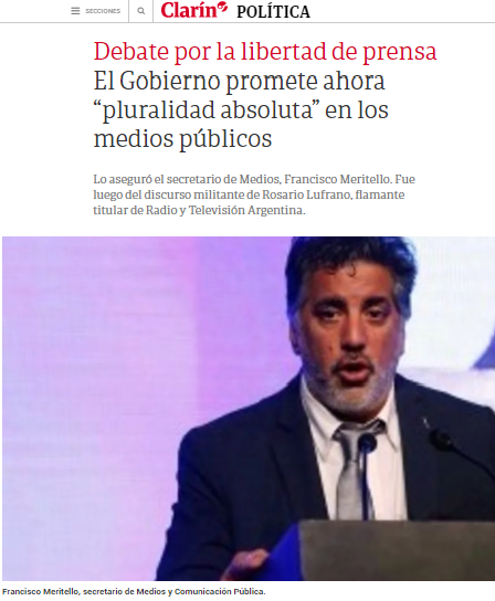Canal7SiPreBA's tweet photo. Desmentimos lo que afirma el diario Clarín en su edición del día de hoy: @NSCLAUZERO, gerente de noticias de la TVP durante la gestión de @herlombardi y presidente de FOPEA en el mismo período, perdió un concurso para el cargo de cronista en el canal, al que se postuló en 2007. https://t.co/8Qjji11vbo