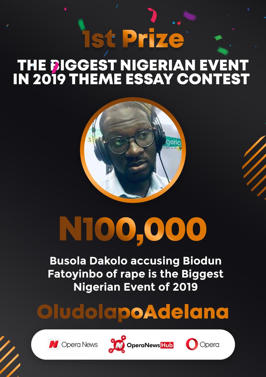 Opera News Hub Nigeria On Twitter See The Winners Of Opera News Hub S Biggest Nigerian Event In 2019 Essay Contest Https T Co Irn9iswmu0 Operanewshub Https T Co Wfmbvsuaef