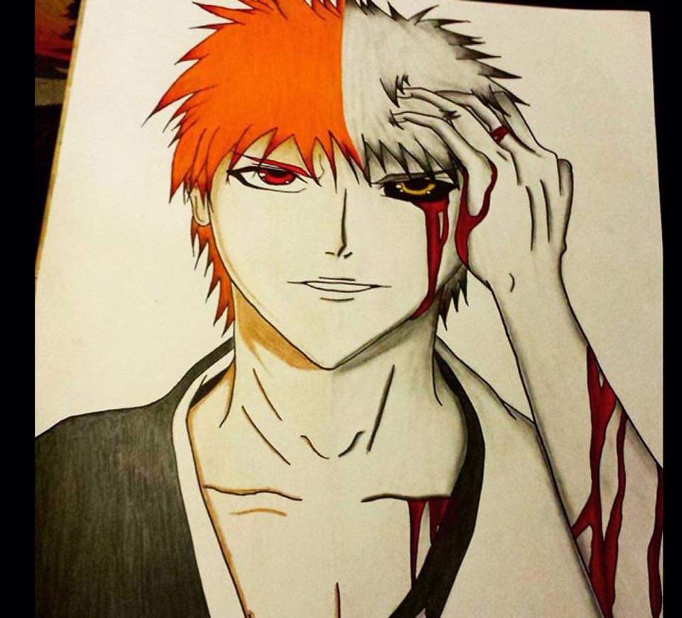 KrazySkittz's tweet photo. Old Bleach drawing of Ichigo ❤️ I drew this back in 2012🖤 #anime #bleachdrawing #AnimeArt #art https://t.co/qyzdpmmdNh