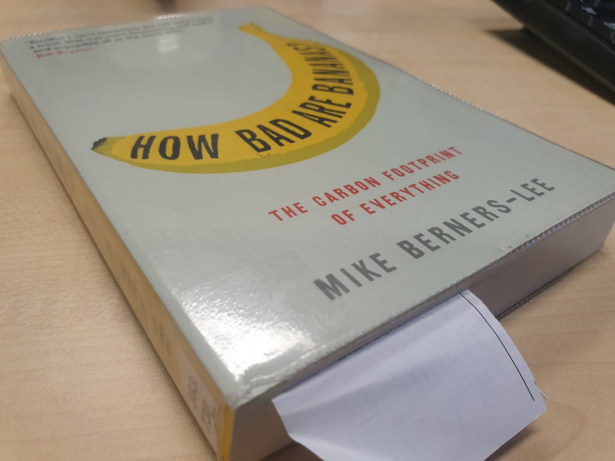 Catching up on <a href="/TheMMpod/">Millennial Matters</a> S5 Ep 1 and interesting to hear <a href="/lovedbylaurac/">Laura aka Lolo'sBookNook</a> talk about how their episodes on sustainability have impacted on her life when we've just picked up this book by <a href="/MikeBernersLee/">Mike Berners-Lee</a> from our local library!