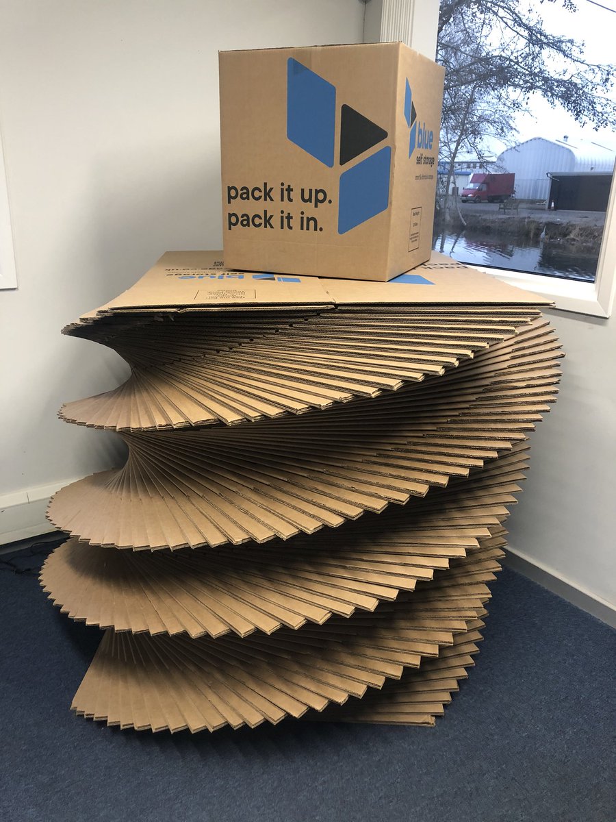 blueselfstorage's tweet photo. The team got their creative juices flowing displaying our new packaging boxes. It’s certainly caused a stir and talking point amongst customers. We 💙 it, do you?
#creativedisplay
#visualmerchandise
#thinkoutsidethebox
#cardiff
#caerdydd
#packituppackitin
#blueselfstorage https://t.co/O2LHO6foNV