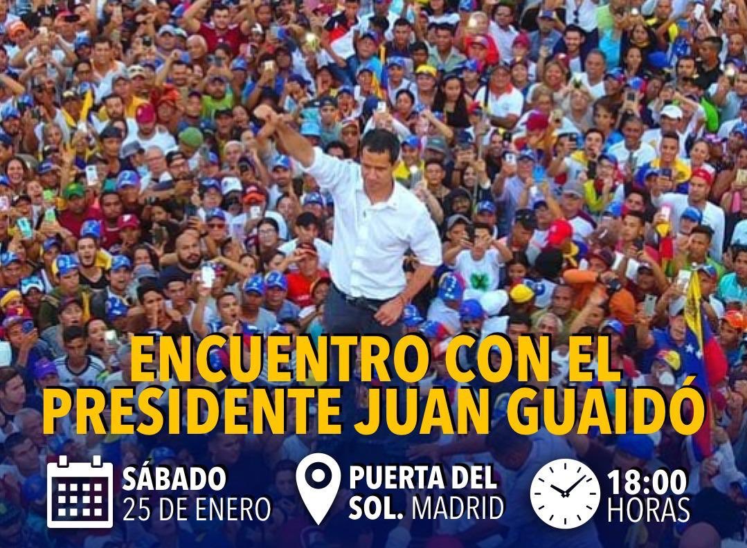 Mañana el presidente legítimo de Venezuela, <a href="/jguaido/">Juan Guaidó</a>, será recibido en la Puerta del Sol de Madrid. España debe liderar el apoyo a los demócratas venezolanos y a su lucha por la libertad.

¡Allí estaremos! 🇻🇪🇪🇸