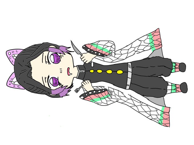 AhogeさんがTwitterに投稿した胡蝶しのぶ(鬼滅の刃)のイラスト。