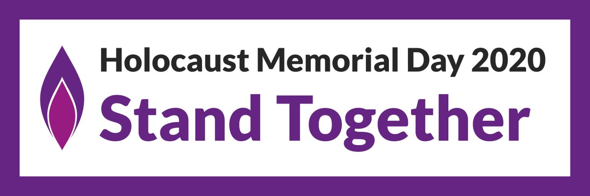 Banner reading Holocaust Memorial Day 2020: Stand together