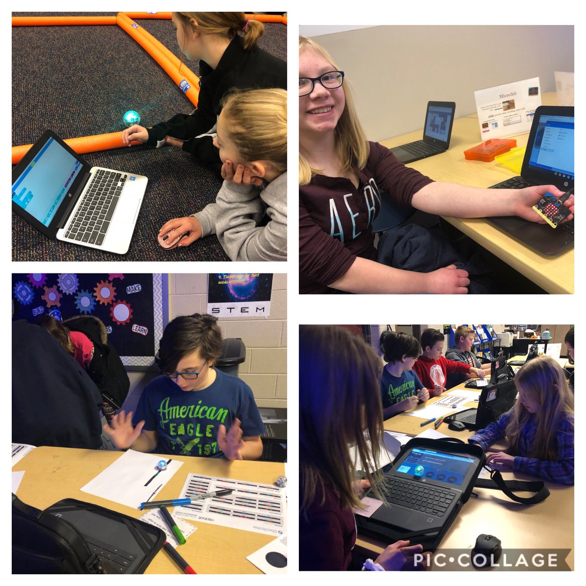 EdTech_Shannon's tweet photo. I canβt thank the teachers @NESD who participated in #hourofcode with me! With some snow make-ups yesterday and today, I visited 61 classes in all!! #bobcatproud #NESDcodes #NESDtdbc https://t.co/IFNSJLSWC8