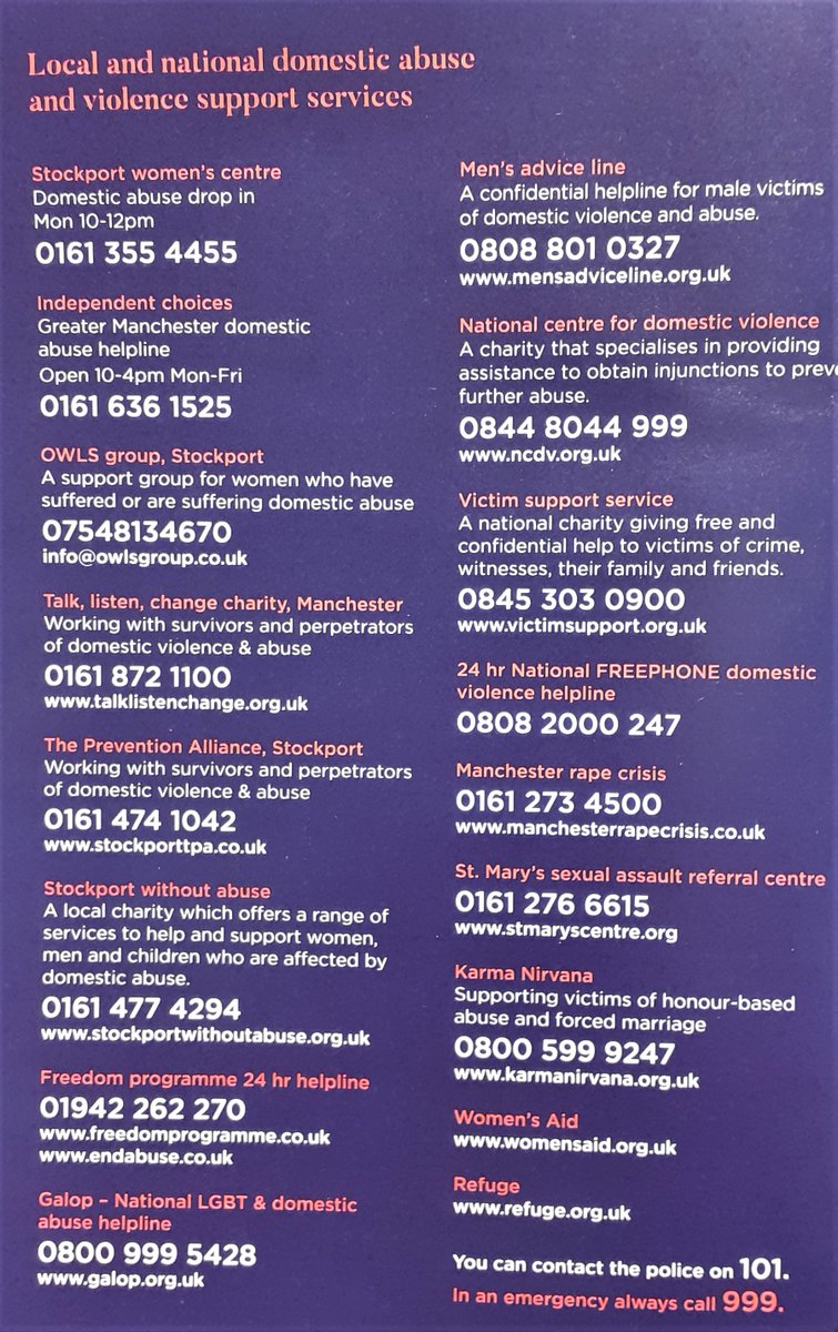 Anyone followed 'Corrie' or watched 'Silent Witness' this week? Domestic Abuse is real and comes in different forms. Often it goes unnoticed. What is your relationship like? #HealthyRelationships #DomesticAbuse #YouAreValued @_H_E_A_R_T__ <a href="/StockportTPA/">Stockport TPA</a> <a href="/OWLSgroup/">Owls Group 💜</a>
