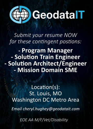 GeodataIT's tweet photo. Get your resume in now for an awesome opportunity.

#geoint #nationalsecurity #stl #safe #agile https://t.co/HIeRoaT0Ca