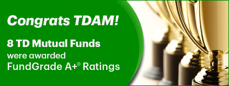 Congrats to the TDAM team! Eight TD #MutualFunds were awarded the prestigious Fundata #FundGradeA+® Rating. #Fundata <a href="/FundataInc/">Fundata Canada Inc.</a> bit.ly/FundGradeTDAM