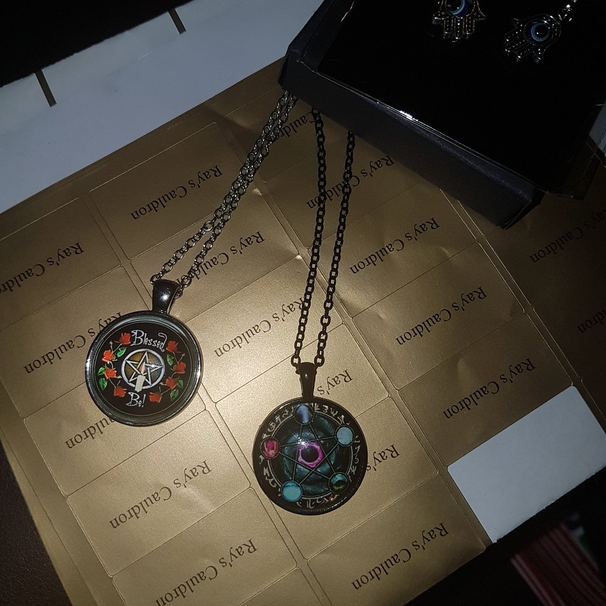 CauldronRays's tweet photo. Elemental and BLessed BE necklaces avaiable over my #etsyuk or #ebay link in bio ... 

#elemental
#necklaces
#twitterwitches 
#twittersocial
#ETSYUK 
#etsyseller #paganjewlery 
#etsyuksocial 
#paganlife #witchy #witch #pagan #spells #wiccan #witchcraft 🌟

https://t.co/Arb91JVHAR https://t.co/179chnZstx