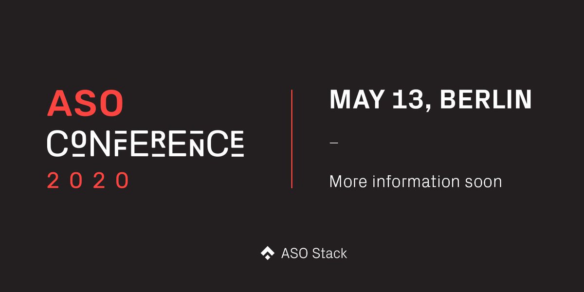 We are thrilled to announce our ASO Conference of 2020! Mark your calendars and prepare to go to Berlin on May 13. More information will be shared very soon, so stay tuned!
#asoconference2020 #asocon2020