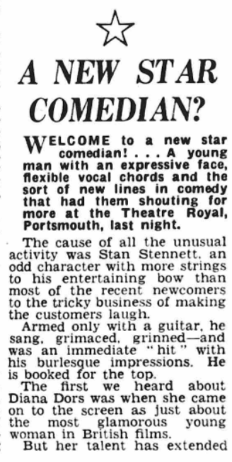 mr_pastry's tweet photo. DD at the Theatre Royal, Portsmouth in March 1953 @DianaDorsFan1 #dianadors #stanstennett #bernardmiles https://t.co/8kniEHLPMA