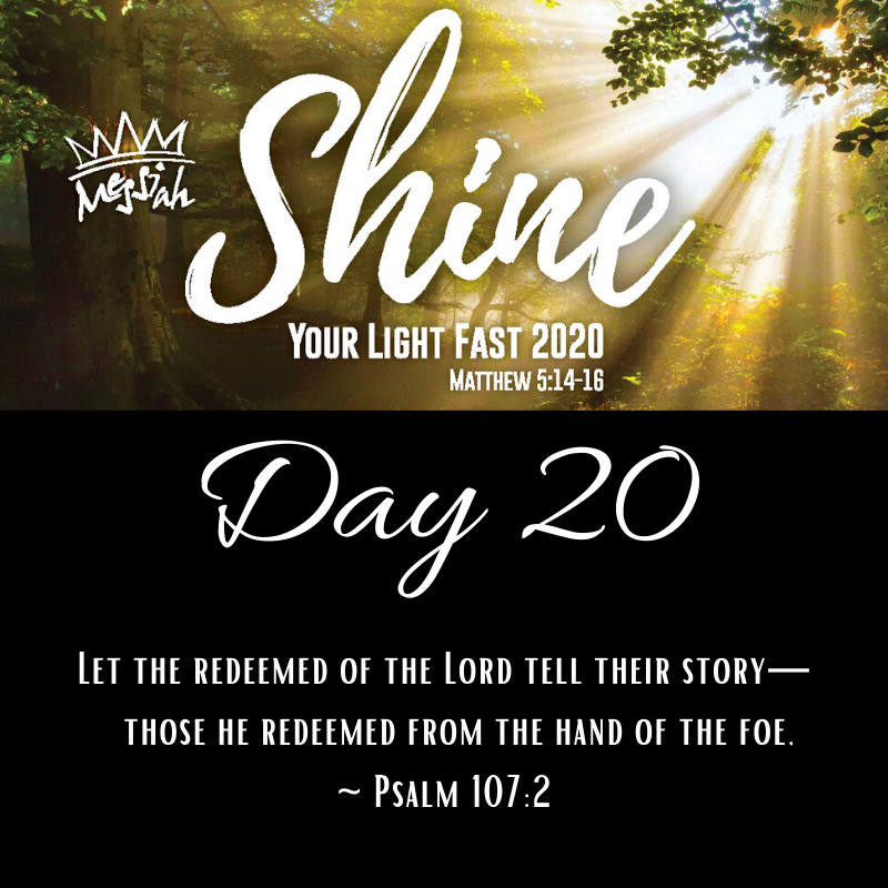 #ShineYourLight Fast Day 20: Today’s Prayer emphasis is for each of us to bravely let our lights shine for Christ. We encourage you to focus on today’s prayer topic and Scriptures during your quiet time. View the Prayer and Fasting Guide here: ow.ly/z29730qb6ro