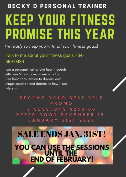 Promotion ends next week! 💪🏻🏋🏻‍♂️
Contact Becky at 704-699-0434 or bdarby@northstoneclub.com