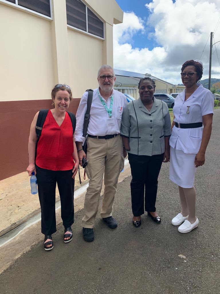 At Princess Alice Hospital in Grenada. Talking about radiation safety and protection along with Dr. Even educating about breast care and imaging.