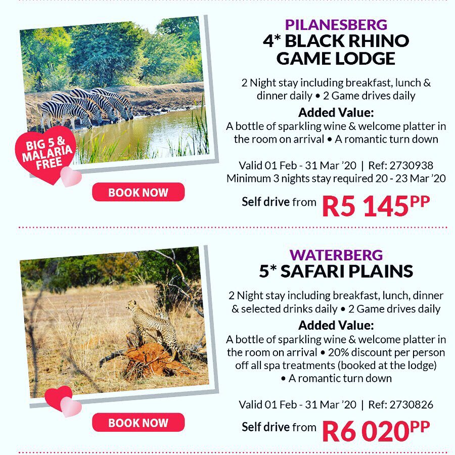 TravelWithManta's tweet photo. Collect memories this Valentine’s Day. Email:reservations@travelwithmanta.co.za https://t.co/Ne76NiJsbo