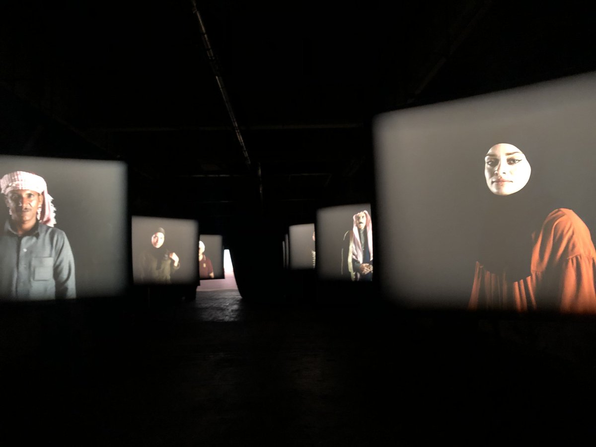 Image features powerful portraits of Bedouin people hanging at Bargehouse for a free exhibition on until 26 January 2020