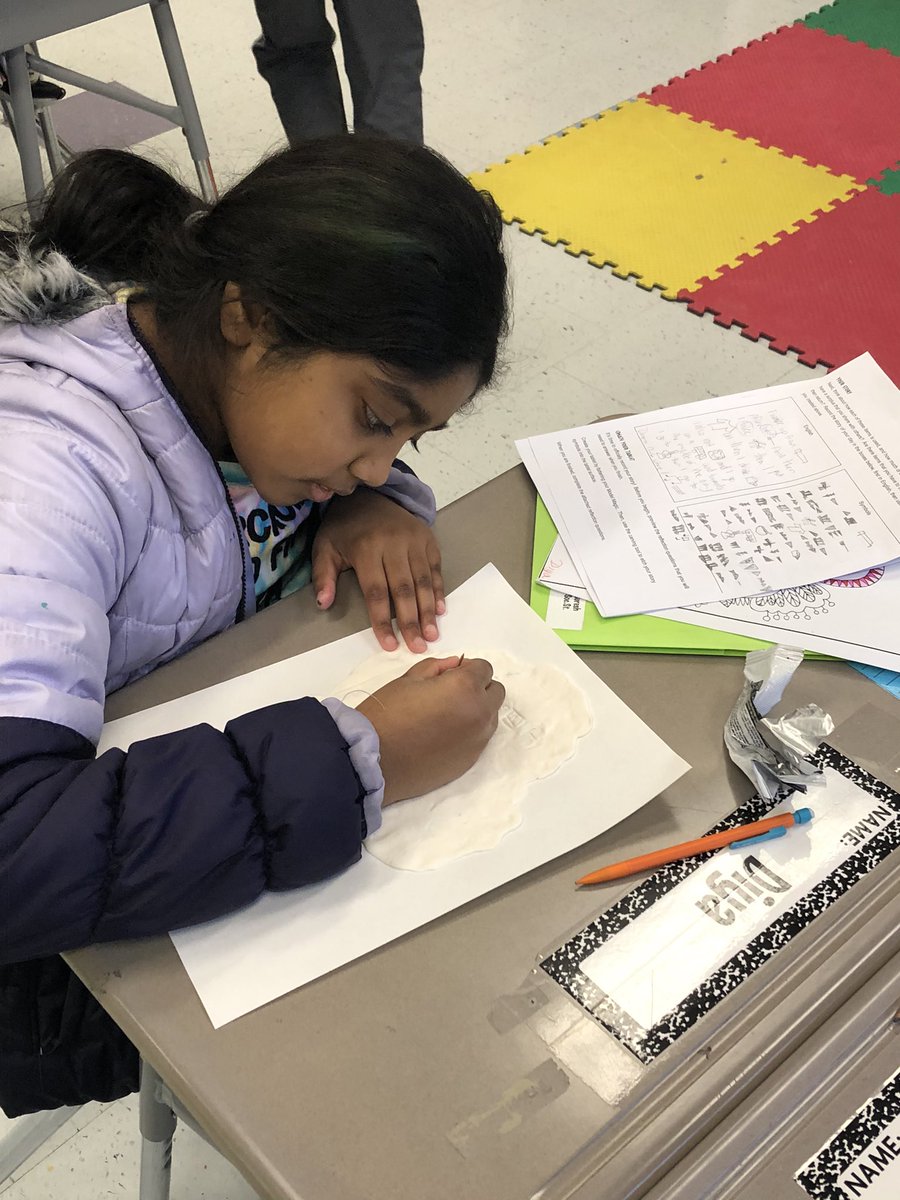 sierotowiczBC's tweet photo. As part of our Sumer unit, our class created cuneiform tablets to tell a little bit about a day in the life of a 5th grader! @jaime_maccarone @LRogolAP @sherrysassine https://t.co/CtCHuVbD5T