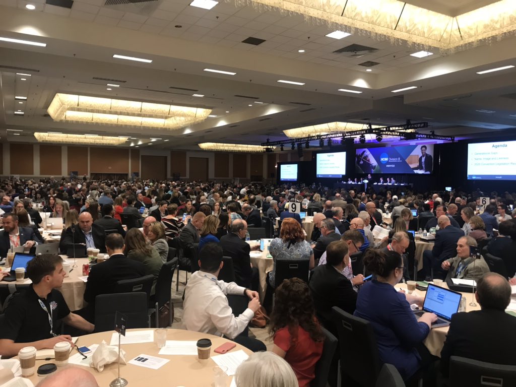 NCAADIII's tweet photo. The 2020 Division III Issues Forum has officially begun! #NCAAConv #whyd3 https://t.co/3wqTmkX3ov