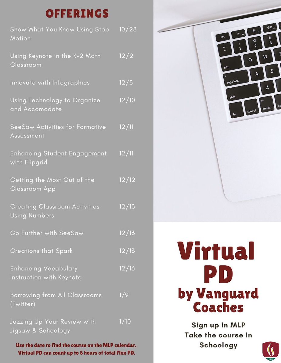 TechtheVille's tweet photo. 📣Cville Teachers📣- Looking for  great PD to do on your own time?  Want to learn new strategies to try?  Look no further than the amazing Virtual PD created by our own Vanguard Coaches.  Sign up in MLP. Take the course in Schoology! @TechtheVille @cville_schools #techtheville https://t.co/r7T6cebBIy