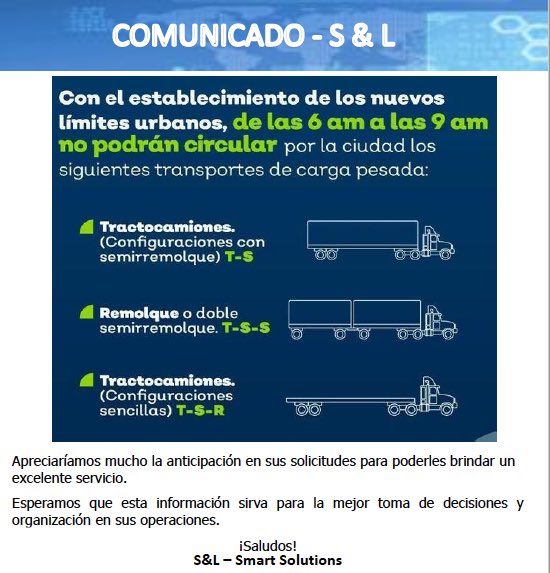 SLsmartsolution's tweet image. Recuerda las restricciones para #transporte de #carga pesada en el área metropolitana de #Guadalajara que tomaron forma a partir del 01/01/2020.