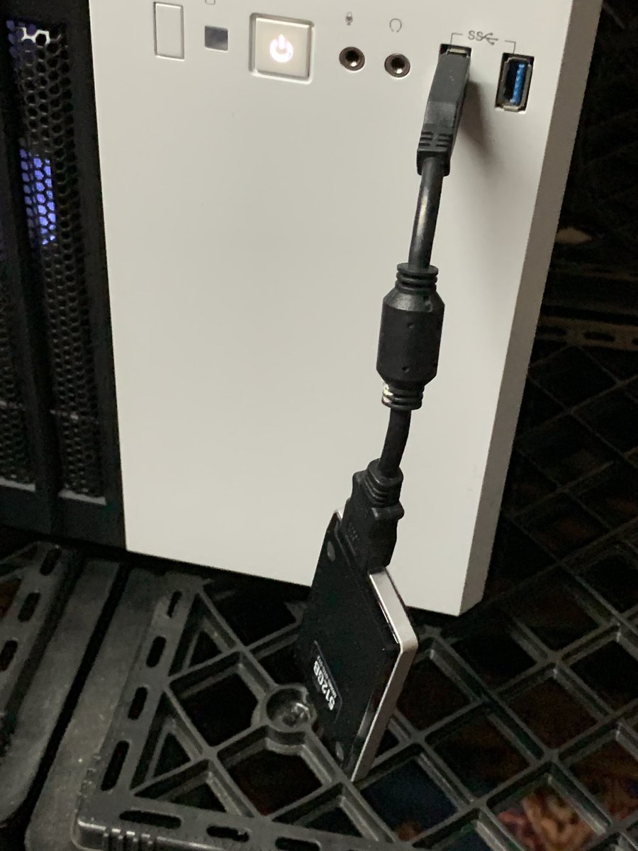 USB drive dangling from my computer