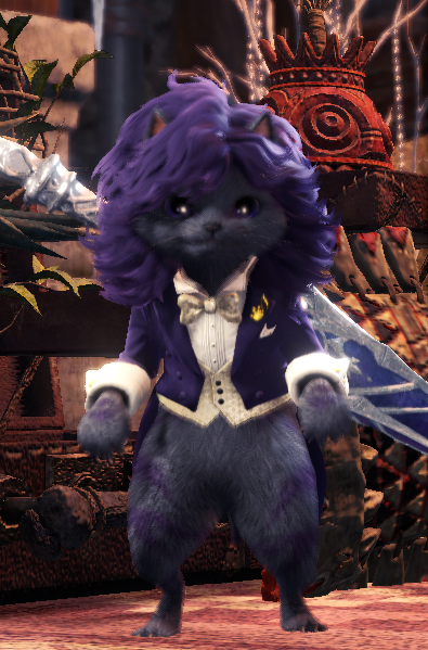 Commander_Marie's tweet photo. Sooo @ChibiOverlord wanted me to share with the world how my palico Chibbles looks in MHW https://t.co/n2fbjMdUKW