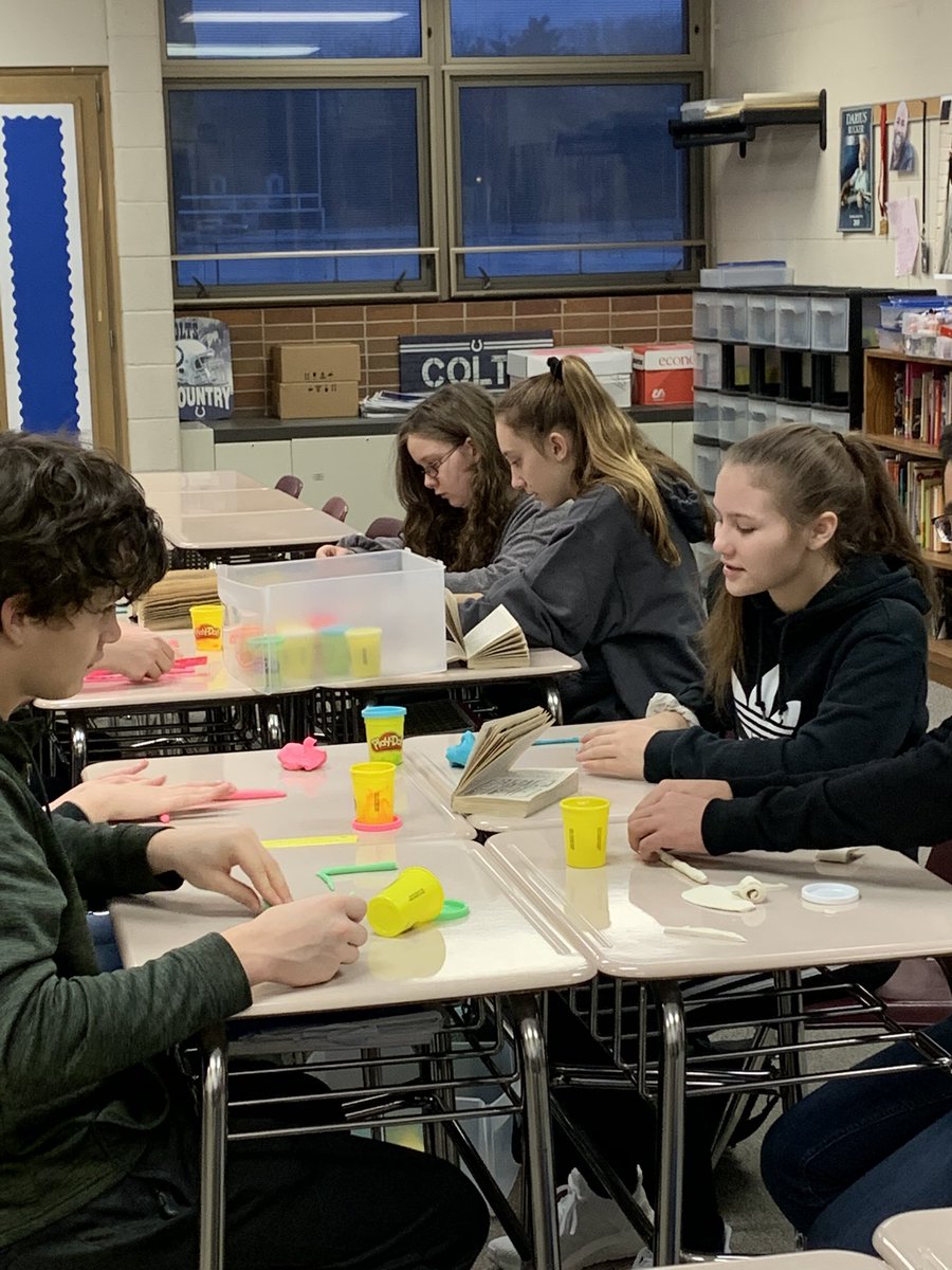 BethSchwitz's tweet photo. Happy Playdoh Friday!  Students create floor plans of the Secret Annexe—to scale #MathinEnglish  #playdohisnotjustforthelittles  #MishawakaWay https://t.co/NnXU232Obz