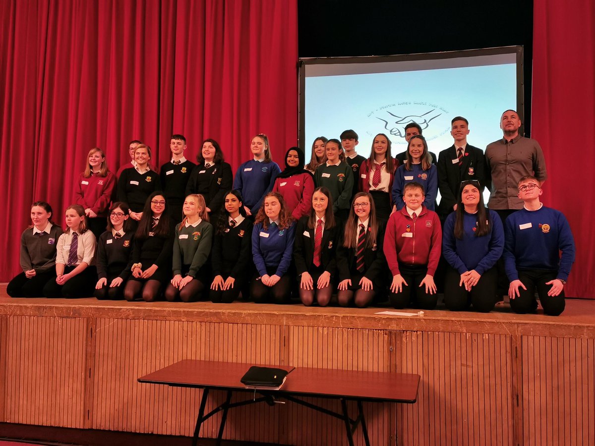 stjosephscomp's tweet photo. Very proud of Alex, Kian and Stella representing the school and sharing their views on Mental Health in Schools by presenting to Headteachers and @NPTCouncil Local Authority. Well done everyone! https://t.co/fxvl1sgLYe
