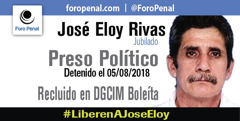 ForoPenal's tweet photo. José Eloy Rivas: privado de libertad por motivos políticos desde el 05/08/2018. 
#LiberenAJoseEloy
#QueSeHagaJusticia https://t.co/VXy6QrZzZc