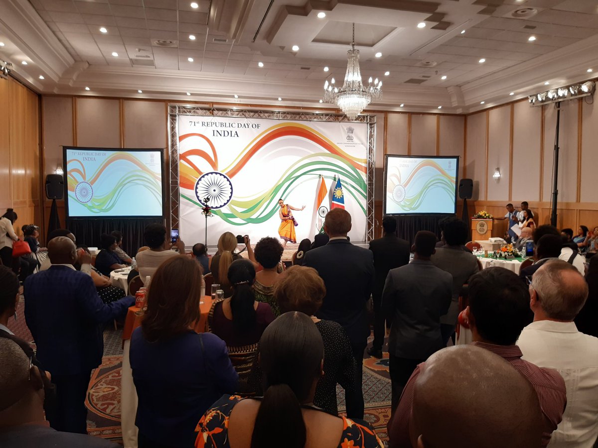 It was a pleasure to witness celebrations of the 70th Anniversary of India's Republic Day. Beautiful dance performances and presentation of India Namibia collaboration. We look fwd to partnering w India for sustainable HIV response approaches. #socialcontracting