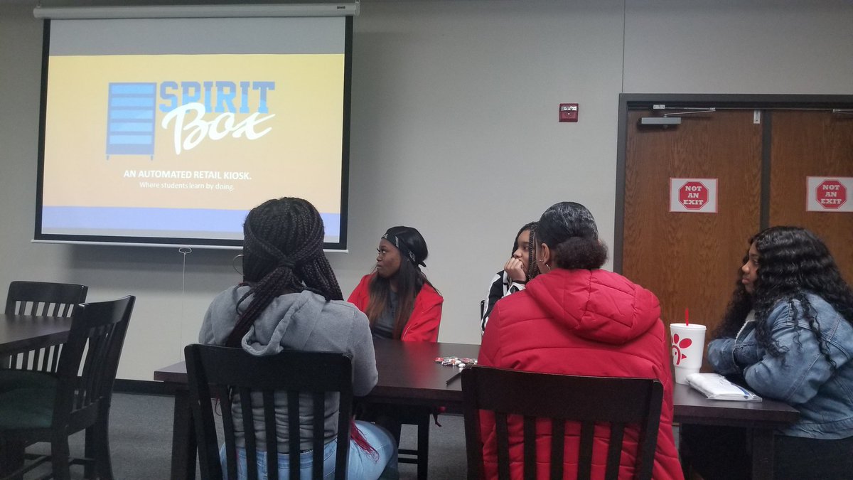 Cedar Hill DECA Scholars attended the Spiritbox Workshop. They participated in a Roundtable Discussion about best practices and challenges.  In addition, to learning advance vending machine functions.