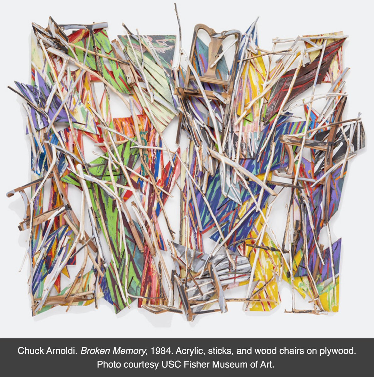 Kudos to <a href="/fishermuseum/">USC Fisher Museum of Art</a> director Dr. Selma Holo, who has taken it upon herself to do what no other major cultural institution in town has by honoring #CharlesArnoldi, one of the most important #LAartists, with his first #museum #retrospective. Read more: tinyurl.com/ucrc3dd