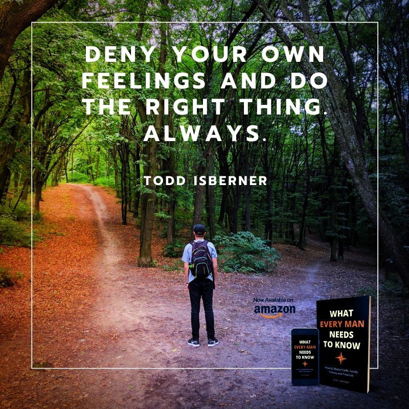 What's a hard choice you had to make recently? What helped you choose which path to take? 

And don't forget you can get What Every Man Needs To Know on Amazon! See Link Below: 

buff.ly/2G7BYyH