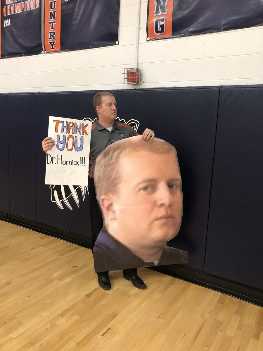 ms_andreamarra's tweet photo. Pep Rally Day to honor the World’s Greatest Admin Team!! #benorth https://t.co/Q0jOKQrgK5