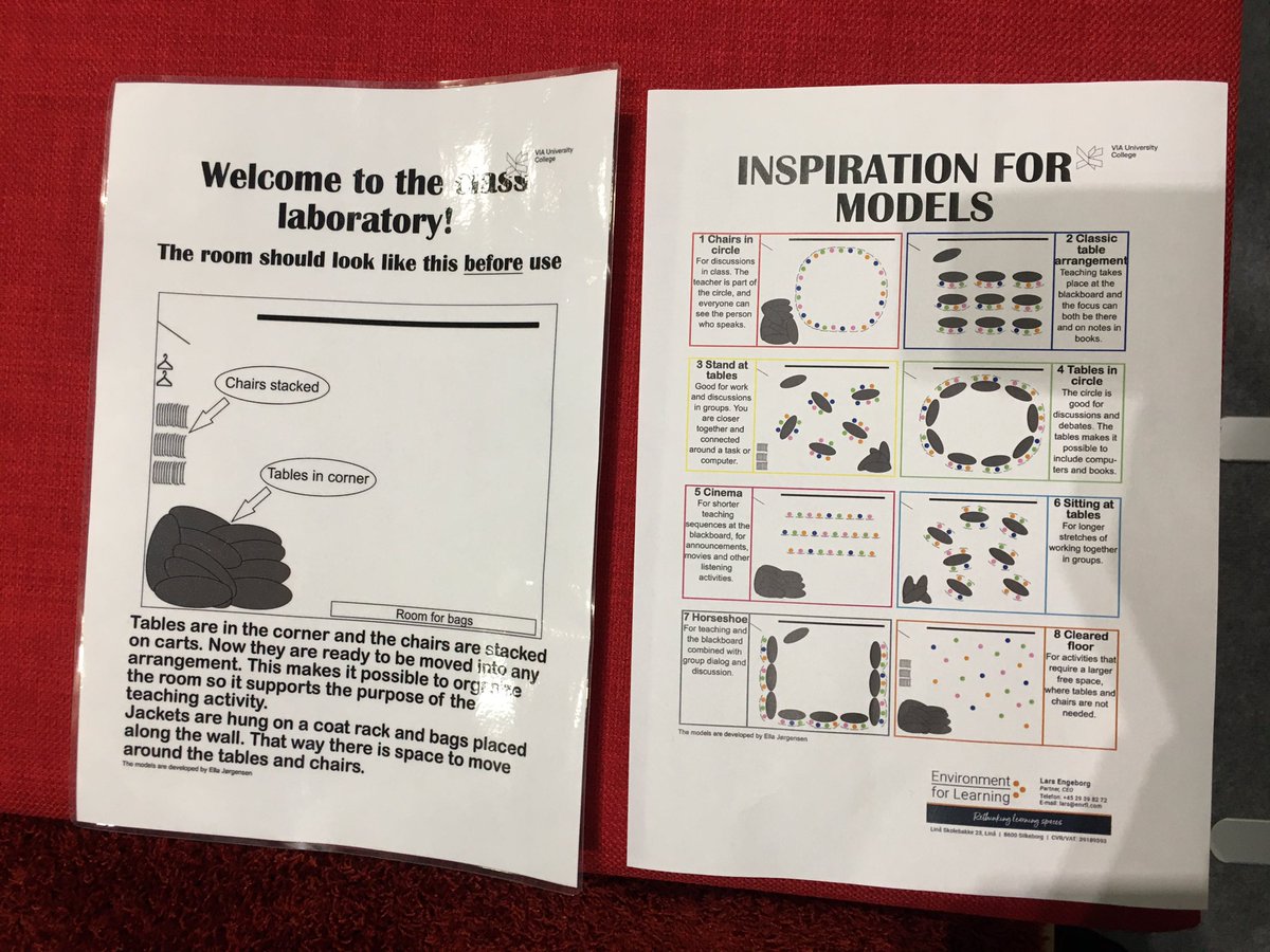 dompates's tweet image. #LearningSpaces at its simplest - no #EdTech (beyond, presumably, #WirelessProjection), but just a bunch of different ideas on how to layout the room out, depending on the intended activity. Relies on robust and stackable furniture.