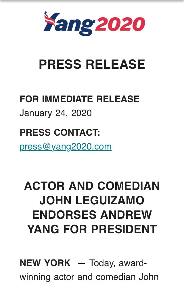 tedstew's tweet image. Another @AndrewYang endorsement —