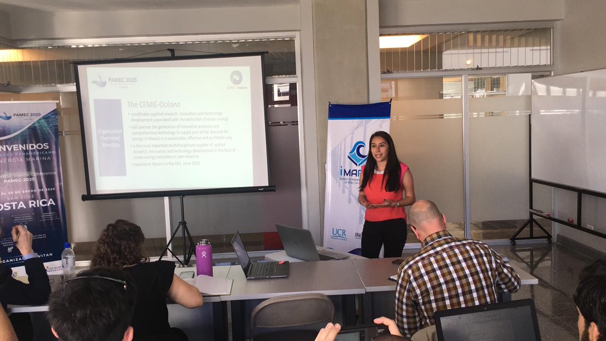 Dr. Valeria Chávez @CEMIE-Oceano is  presenting marine renewable energy testing activities in Mexico. #PAMEC2020