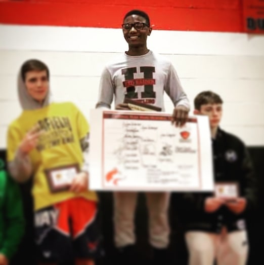 HarveyWrestling's tweet photo. Harvey's Elijah Rowdy is currently ranked as one of the top 20 wrestlers for the state of Ohio!!!(D2 @126lbs)!!! @pclsdistrict @GoooooooRaiders #hhswrestling https://t.co/wA3nNmAzP3