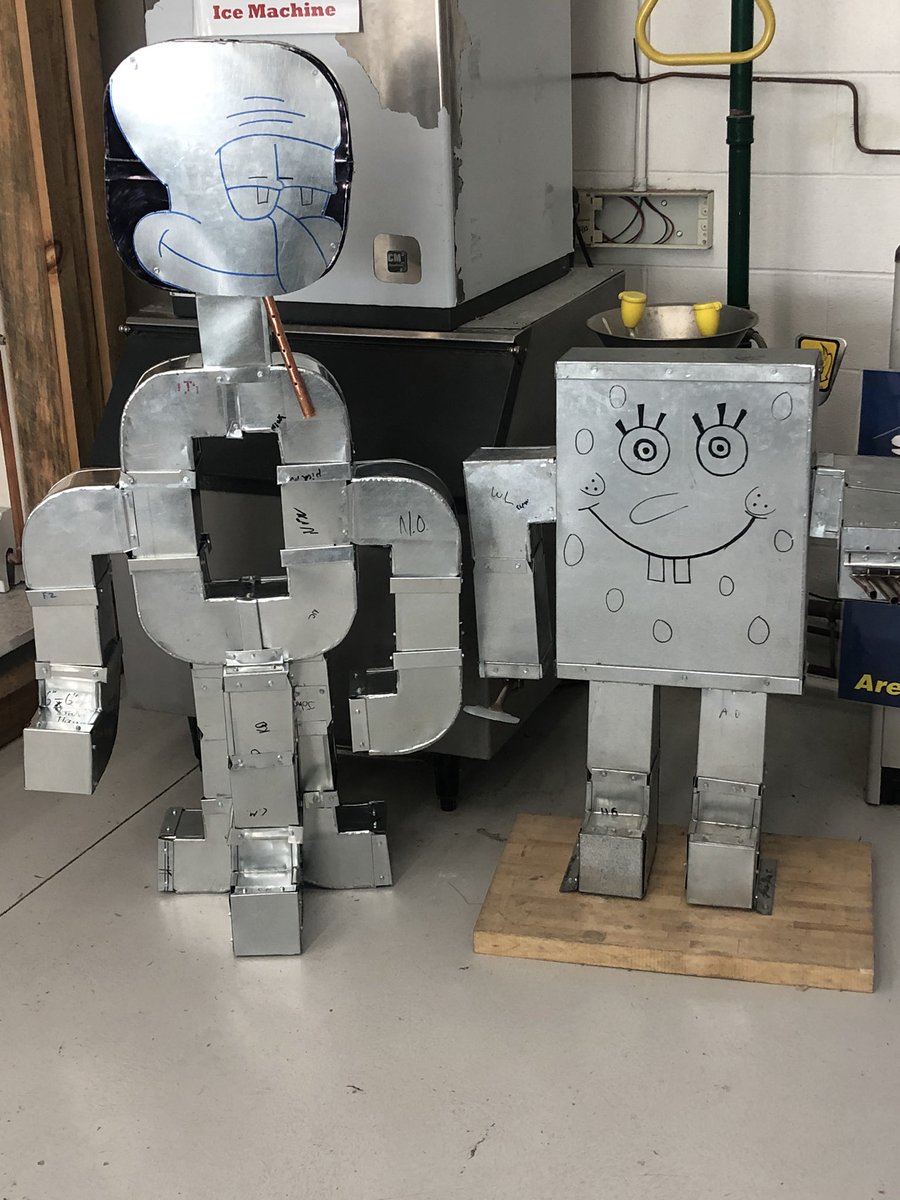 AbbottHVAC's tweet photo. Squidward complete! Awesome teamwork from the class of 2023. https://t.co/Nd588DwByf