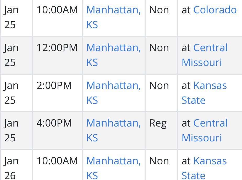 MSTInline's tweet image. The boys are back it in Manhattan Kansas for a big 5 game weekend! Here’s a look at our schedule for the weekend: