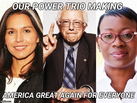 dcfairbank's tweet photo. @surfdog98 @TulsiGabbard @CynthiaNixon @DavidSpuria #MajorGabbard is getting the same treatment now that @TheDemocrats gave @BernieSanders in 2016. I #DemExit-ed in 2016 and they have given me no reason to return. #Bernie2020 #Tulsi2020 #MedicareForAll #CancelStudentDebt #GreenNewDeal #EndRegimeChangeWars #BringOurTroopsHome https://t.co/rBAoIvKtNE