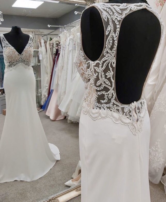 LoveLaceBB's tweet photo. What do you think of this beaded beauty 'Desire'💕

The bead work on this is simply stunning 😍 the soft crepe skirt compliments the bodice perfectly 💕

@MonCheriBridal #lovelacebridal #dreamdress #cheshirebridestobe #cheshire #2020brides https://t.co/SpQk3oTdgr