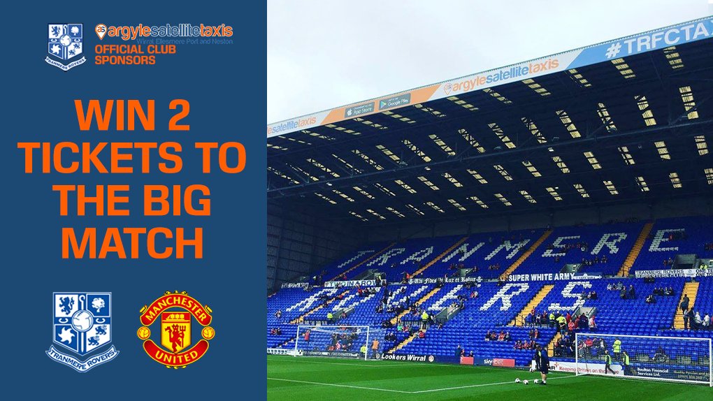 ⚽⭐️ COMPETITION TIME ⭐️⚽
RETWEET &amp; FOLLOW us to be in with a chance of winning TWO tickets to Sunday's HUGE <a href="/EmiratesFACup/">Emirates FA Cup</a> clash between <a href="/TranmereRovers/">Tranmere Rovers FC</a> &amp; <a href="/ManUtd/">Manchester United</a>! 🔥
Winner announced on Sunday morning - complimentary transport will also be provided! ✅
#TRCTaxi #SWA