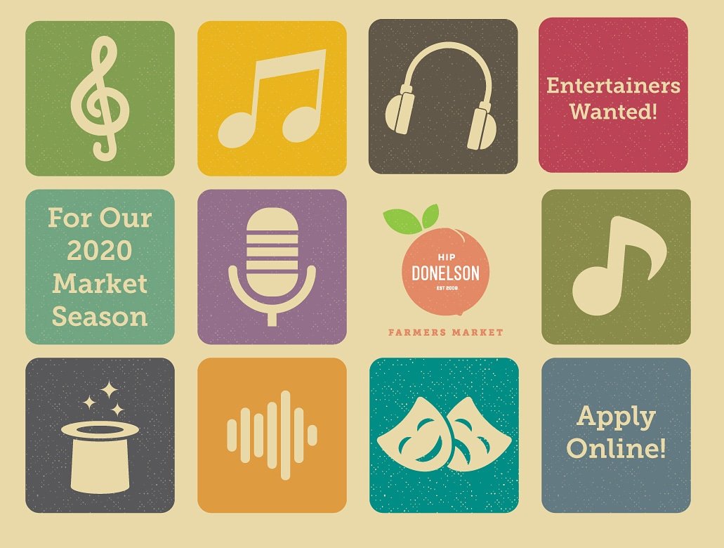 Now booking entertainers for the 2020 season! Apply online!
hipdonelsonfarmersmarket.org/entertainment