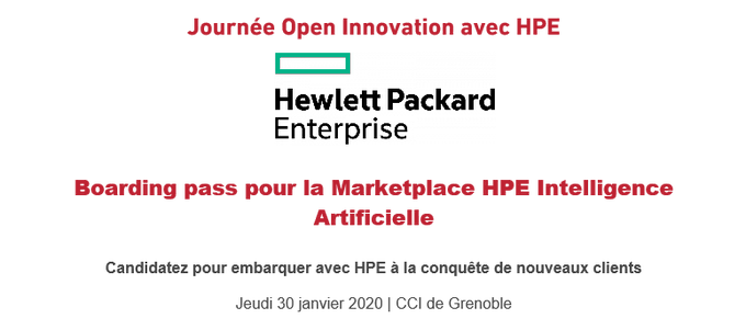 Le 30 janvier, @Minalogic organise une journée Open Innovation avec <a href="/HPE_FR/">HPE France</a>: l'occasion pour des startups  d'évaluer les opportunités de partenariat avec #HPE en #IA et #IOT
#IntelligentEdge  via une apres midi de speed dating! -<a href="/rase_phil/">Philippe Rase</a> <a href="/GrenobleEcobiz/">Grenoble Ecobiz</a> @AlpesGrenoble <a href="/SBUCloud/">Stephane Bureau</a>