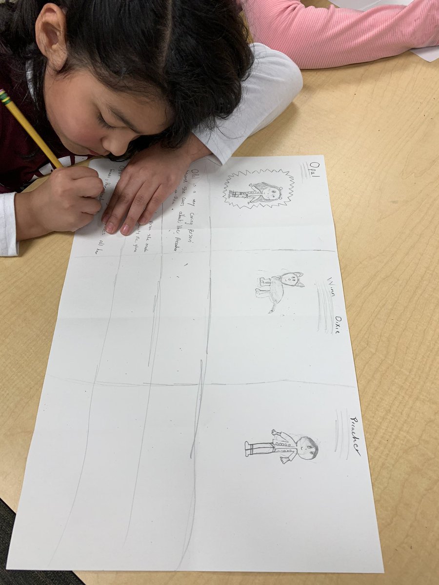 3rd grade Bilingual are getting to know characters from “ Because Winn Dixie.” Students are enjoying so much this book !😍They are using character traits and some imagery to describe them. 😊#tesbulldogs #WISDgreatness