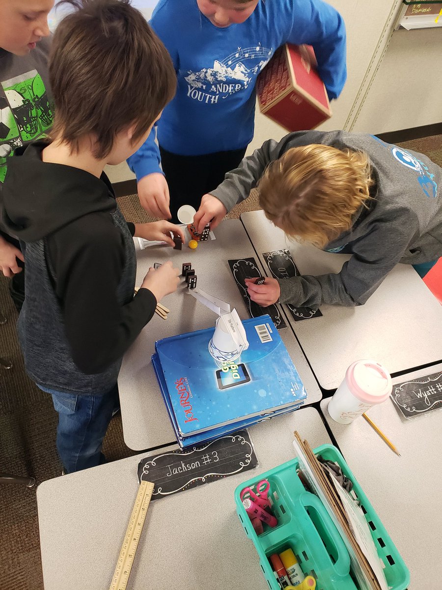 cstigers1's tweet photo. Mrs. Stigers class making Chain reaction machines. #everybobcateveryday #baldwincreek https://t.co/mTeigG53jm