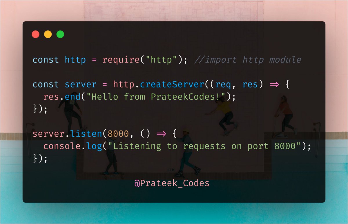 Prateek_Codes's tweet image. Jan 24: R2 Day 75 of #100DaysOfCode
Day 71 of #365daysofcode
Today I dive deeper into the core-node.
☑️ Blocking code vs Non-Blocking code
☑️ Create a server on NodeJS
#365CodingPhase #365CodingPhaseChallenge
