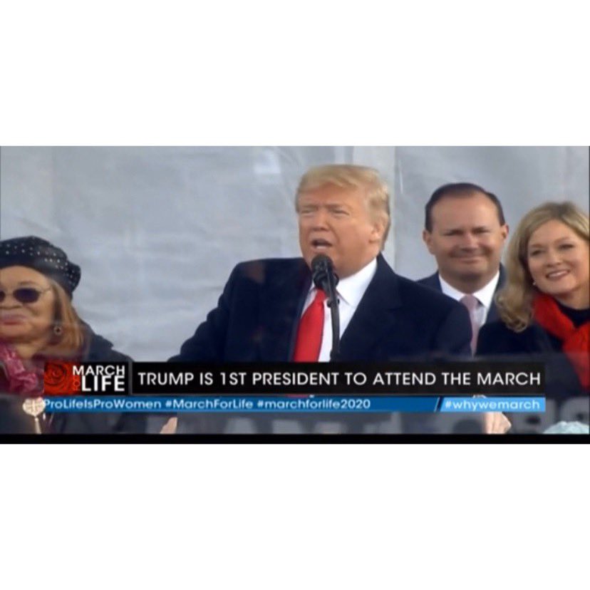 CatHadro's tweet photo. “Young people are the heart of the March for Life - and it is your generation that is making America a pro-family, pro-life nation.” - @realDonaldTrump, the first US president to attend the @March_for_Life. https://t.co/hd0pWWpDW4